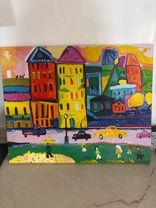 Cuadro pintado a mano para estancias infantiles