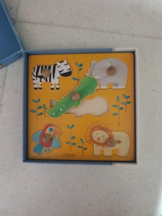 Puzzle de madera animales granja y de animales