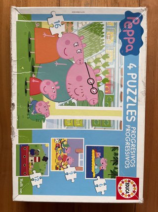4 Puzzles Peppa Pig Educa 16x16 cm