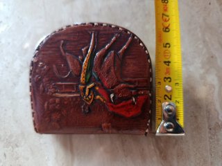 Monedero de cuero taurino