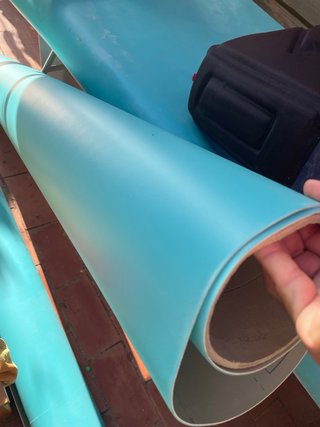 Suelo vinílico azul alta resistencia
