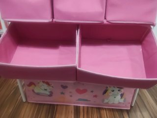 Armario infantil organizador unicornios rosa