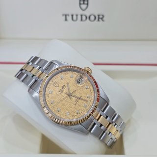 Tudor Prince Date Diamanti 34mm Oro Acciaio