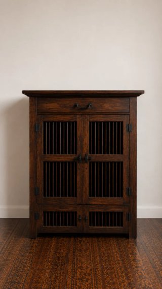 Mueble de madera oriental