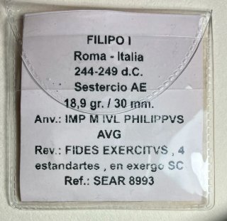 Sestercio Filipo I 244-249 "Fides Exercitvs"