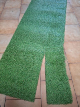 Césped artificial verde