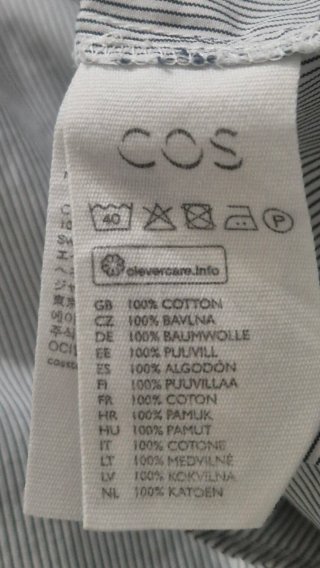 COS camicia righe grigie taglia XS
