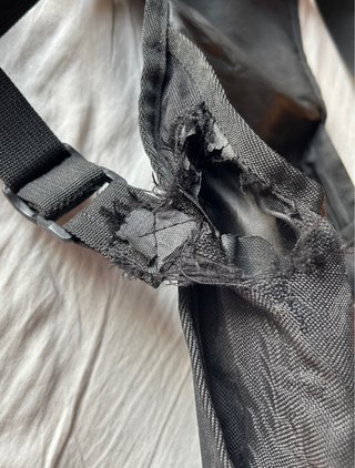 Borsetta tracolla lunga uomo nera scomparti