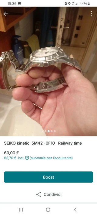 Orologio Seiko Kinetic 5M42-0F10 acciaio