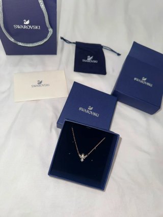 Colgante Swarovski Ángel Dorado y Plateado