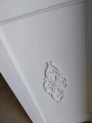 Biombo de madera blanco