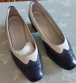 Zapatos GLO-MAR mujer beige y azul