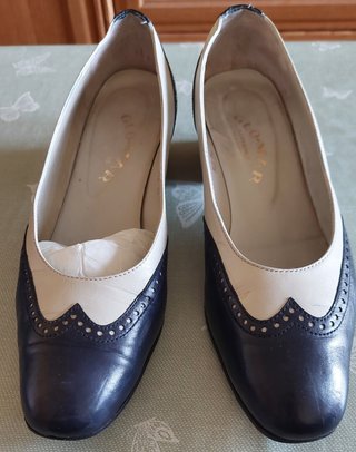 Zapatos GLO-MAR mujer beige y azul