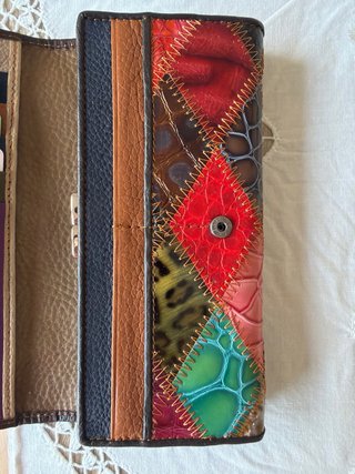 Cartera estilo marroquí patchwork multicolor