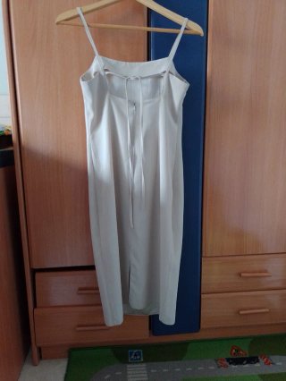 Vestido fiesta beige talla M