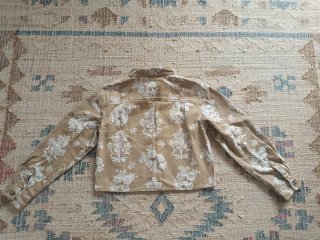 Chaqueta flores beige