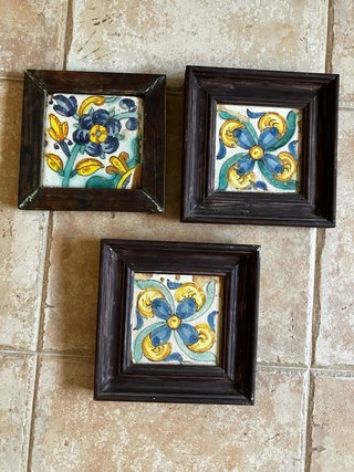 3 Azulejos Antiguos Decorativos