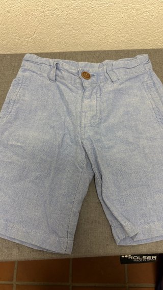 Pantalón corto azul cielo niño 4 años