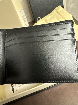 Billetera Montblanc Negra Cuero