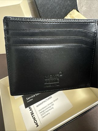 Billetera Montblanc Negra Cuero