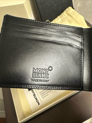 Billetera Montblanc Negra Cuero