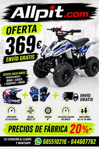 Miniquad quad Racer 49cc CC iniciación niños