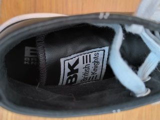 Botines BK plataforma negros blancos