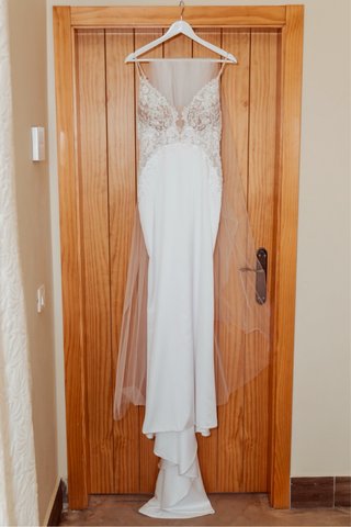 Vestido de Novia Blanco con Encaje