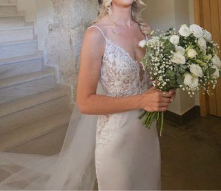Vestido de Novia Blanco con Encaje