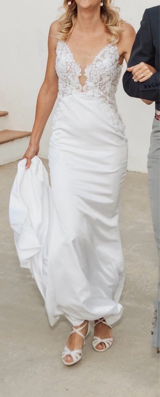 Vestido de Novia Blanco con Encaje