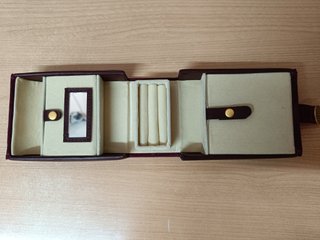 Caja Joyero Pequeña Viaje Granate