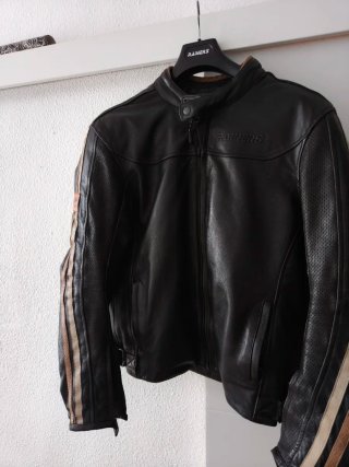 Chaqueta de cuero para moto hombre Talla L-XL
