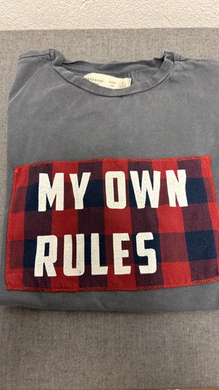 Camiseta Zara Gris Niño Talla 7