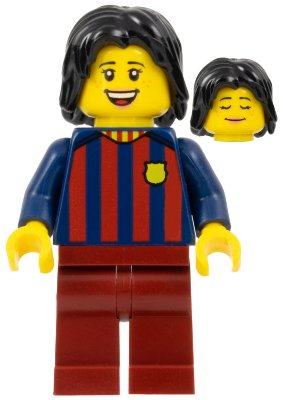 Minifigura LEGO Fútbol Fan - FC Barcelona mujer