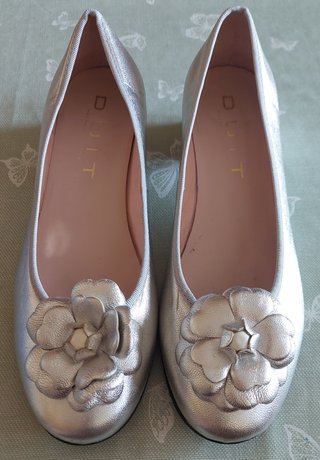 Zapatos de fiesta plateados Duit mujer