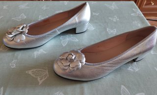 Zapatos de fiesta plateados Duit mujer