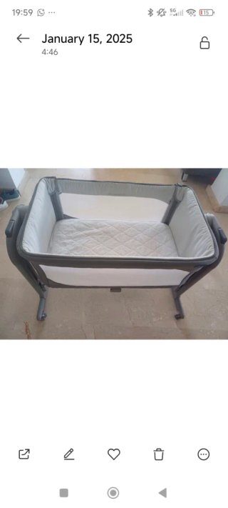 Cuna de bebé plegable chico