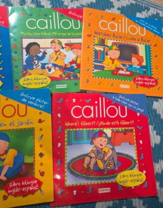 Lote libros caillou bilingues inglés castellano