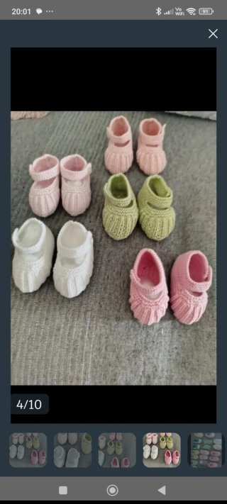 Zapatitos de hilo para recién nacido