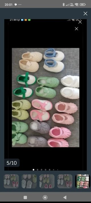 Zapatitos de hilo para recién nacido