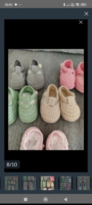 Zapatitos de hilo para recién nacido