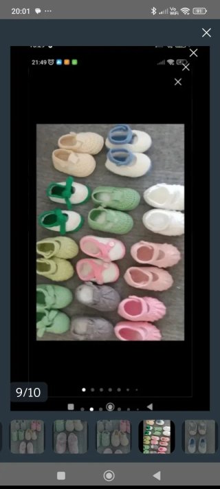 Zapatitos de hilo para recién nacido