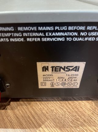 Amplificatore vintage Tensai TA-2330 Non Testato