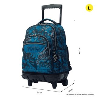 Mochila escolar con ruedas graffiti marca totto