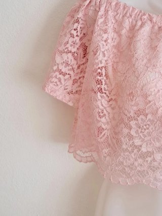 Top rosa in pizzo