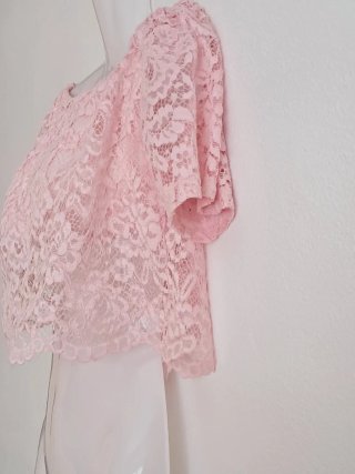 Top rosa in pizzo
