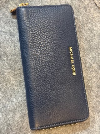 Cartera Michael Kors Azul y Dorada NUEVA