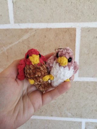 Portachiavi amigurumi fatti a mano