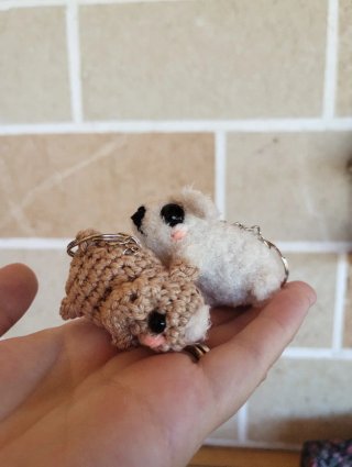 Portachiavi amigurumi fatti a mano