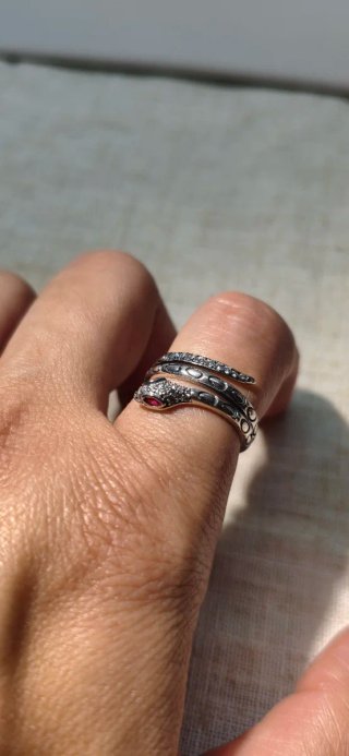 Anillo Plata 925 Serpiente